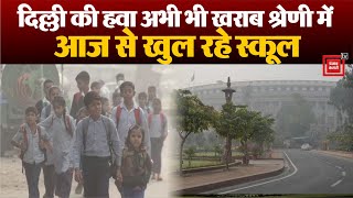 Delhi की हवा अभी भी खराब श्रेणी में, प्रदूषण के बीच आज से खुल रहे स्कूल | Delhi Air Pollution