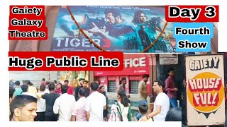 Tiger 3 Movie Huge Public Line Day 3 Fourth Show At Gaiety Galaxy Theatre In Mumbai,Gaiety Housefull