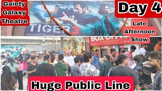 Tiger 3 Movie Huge Public Line Day 4 Late Afternoon Show At Gaiety Galaxy Theatre In Mumbai