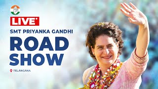 LIVE: Smt. Priyanka Gandhi ji's roadshow in Khammam, Telangana.
