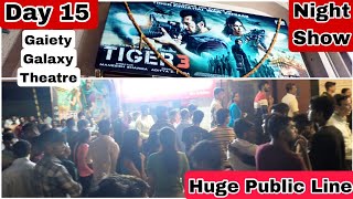 Tiger 3 Movie Huge Public Line Day 15 Night Show At Gaiety Galaxy Theatre In Mumbai