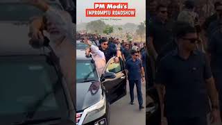 PM Modi's impromptu roadshow | Nirmal | Telangana | BJP  #narendramodi