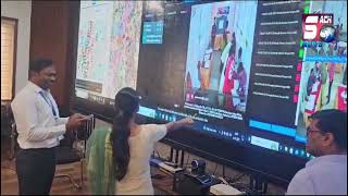 Election authorities Election officer watching CCTV live process of polling in Hyderabad |