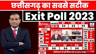 छत्तीसगढ़ का सबसे सटीक- Exit Poll 2023 | Chhattisgarh Assembly Election Exit Poll | News | #dblive