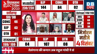 Assembly Election 2023 Result LIVE Updates | Chhattisgarh | Rajasthan | Madhya Pradesh #dblive