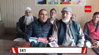 DPAP party's Spokesperson Advocate Kushreed Ramzan  held a press conference at party office banihal