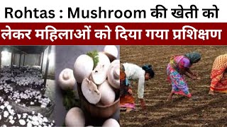 Rohtas : Mushroom की खेती को लेकर महिलाओं को दिया गया प्रशिक्षण