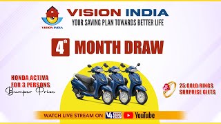 VISION INDIA - YOUR SAVING PLAN TOWARDS BETTER LIFE ||  4th  DRAW || V4NEWS LIVE
