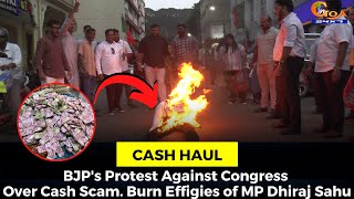 BJP's Protest Against Congress Over Cash Scam. Burn Effigies of MP Dhiraj Sahu
