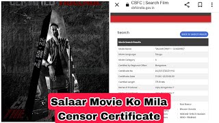 Salaar Movie Ko Mila Censor Certificate, Janiye Is Film Ka Runtime Aur Age Category