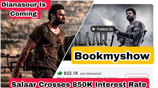 Salaar Movie Crosses 850K Interest Rate On Bookmyshow, Prabhas Film Craze Is Gaining Momentum