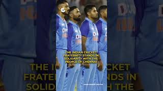 Cricketing fraternity stands in solidarity with people affected in Chennai.