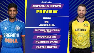 India vs Australia 4th T20I | Match Preview & Stats | Predicted XI | Crictracker