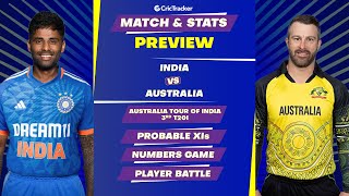 India vs Australia | 3rd Match | Match Stats Preview, Pitch Report | CricTracker