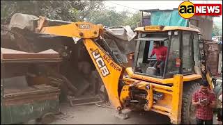 Demolition slum at mathura road Delhi