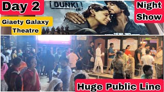 Dunki Movie Huge Public Line Day 2 Night Show At Gaiety Galaxy Theatre In Mumbai