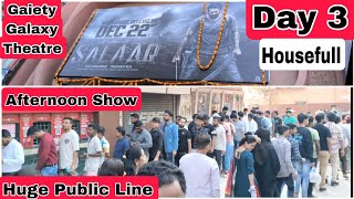Salaar Movie Huge Public Line Day 3 Afternoon Show At Gaiety Galaxy Theatre In Mumbai