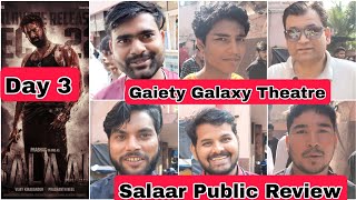 Salaar Movie Public Review Day 3 First Show At Gaiety Galaxy Theatre In Mumbai
