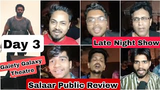 Salaar Movie Public Review Day 3 Late Night Show At Gaiety Galaxy Theatre In Mumbai