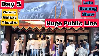 Salaar Movie Huge Public Line Day 5 Late Evening Show At Gaiety Galaxy Theatre In Mumbai