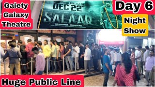 Salaar Movie Huge Public Line Day 6 Night Show Hindi Version At Gaiety Galaxy Theatre In Mumbai