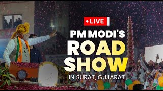 LIVE: PM Shri Narendra Modi's road show in Surat, Gujarat