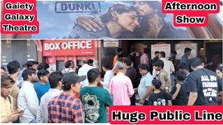 Dunki Movie Huge Public Line Afternoon Show At Gaiety Galaxy Theatre In Mumbai