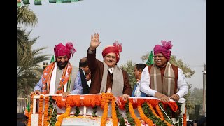 BJP National President Shri JP Nadda's address during his roadshow in Panchkula, Haryana.