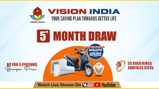 VISION INDIA - YOUR SAVING PLAN TOWARDS BETTER LIFE ||  5th MONTH DRAW || V4NEWS LIVE