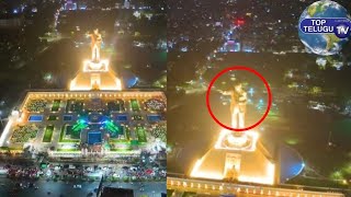 Dr.BR Ambedkar Statue Vijayawada Night Drone View |Statue Of Social Justice|YSJagan @TopTeluguTV