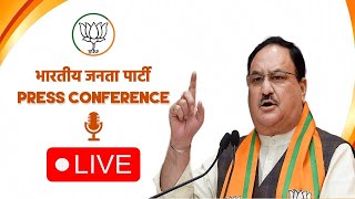 BJP National President Shri JP Nadda addresses a press conference in Patna, Bihar.