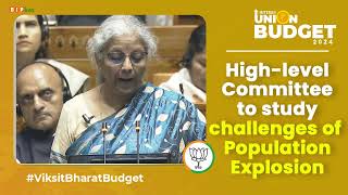 High-level committee will be formed to study challenges of population explosion | Budget | FM