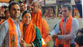 Sameer Wankhede With Wife Kranti Redkar Wankhede At Ram Mandir Pran Pratistha Rally in Mumbai