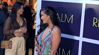 Poonam Pandey Smiling While Posing Infront Of Media With Divya Agarwal At Her Very Last Media Event