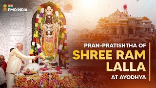 Prime Minister Narendra Modi at the Pran-Pratishtha of Shree Ram Lalla at Ayodhya ji