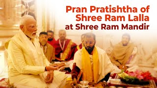 PM Narendra Modi at the Shree Ram Mandir for Pran Pratishtha of Shree Ram Lalla, Ayodhya ji