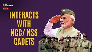 Prime Minister Narendra Modi interacts with NCC/ NSS cadets