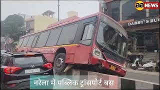 Delhi Public Transport bus, location Narela