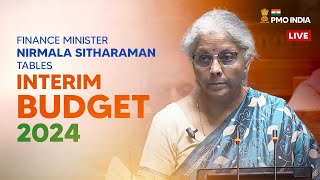 Finance Minister Nirmala Sitharaman tables Interim Budget 2024 in Loksabha