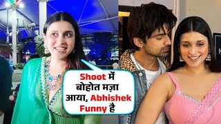 Abhishek Kumar Ke Sath Music Video Shooting Par Mannara Ka Reaction