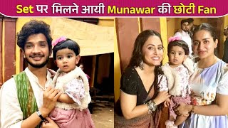 Munawar Faruqui Aur Hina Se Set Par Milne Aayi Unki Choti Fan