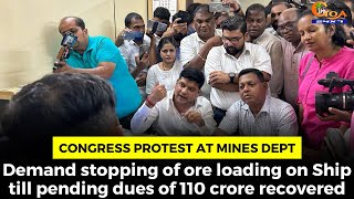Congress protest at Mines dept