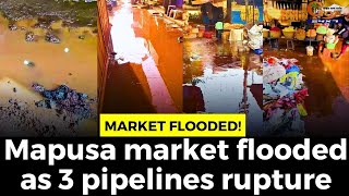 Mapusa market flooded as 3 pipelines rupture