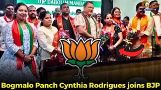Bogmalo Panch Cynthia Rodrigues joins BJP