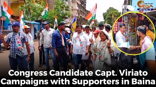 Congress Candidate Capt. Viriato Campaigns with Supporters in Baina.