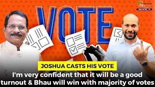 Joshua casts his vote.
