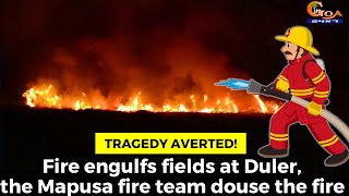 #TragedyAverted! Fire engulfs fields at Duler, the Mapusa fire team douse the fire