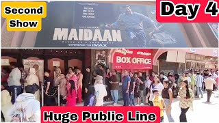 Maidaan Movie Huge Public Line Day 4 Second Show At Gaiety Galaxy Theatre In Mumbai