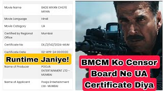 Bade Miyan Chote Miyan Film Ko Censor Board Ne  Diya UA Certificate,Janiye BMCM Ka Runtime Kitna Hai