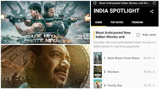 IMDB's Top 5 Most Anticipated Indian Movies of 2024, Bade Miyan Chote Miyan Beats Maidaan In Big Way